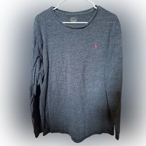 Gray Long Sleeve Polo shirt